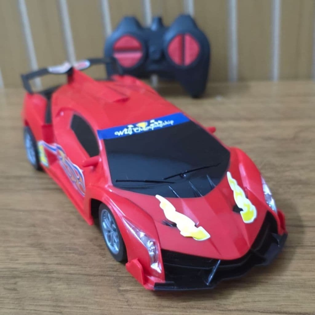 Carrinho Controle Remoto Turbo SRT 7 Funções com Luzes LED Esportivo Infantil Vermelho Well Kids