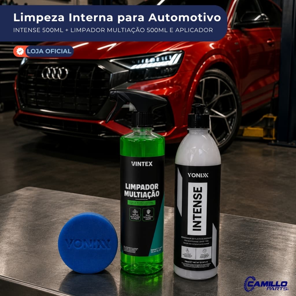 Kit Limpeza Interna Automotiva APC Limpador Multiação Intense Vonixx 500ml Carros