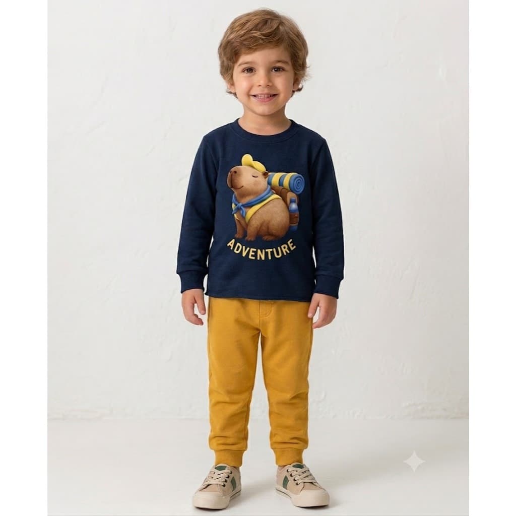 Conjunto de Moletom da Kyly Capivara - Conjunto de Inverno Menino