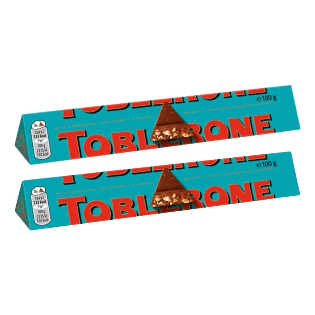 Kit 2 Chocolate Toblerone Crunchy Almonds - 100g cada Importado Suíça