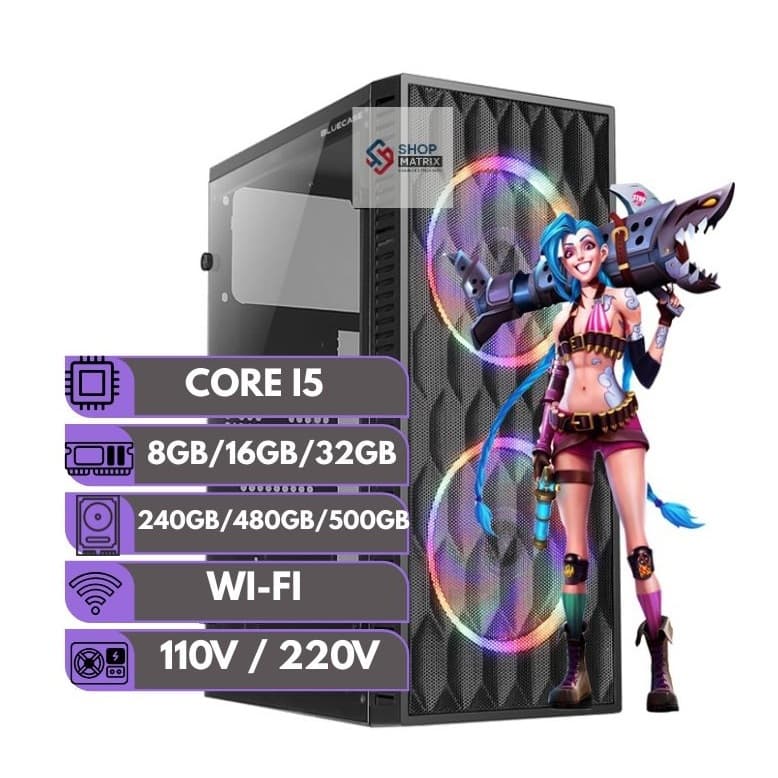 Computador Pc Cpu Gamer Intel Core I5 3.4ghz 32GB +480ssd + Wifi