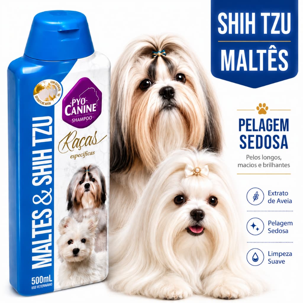 Shampoo para Cachorro Raças Maltes e Shih-Tzu PróCanine 500ml