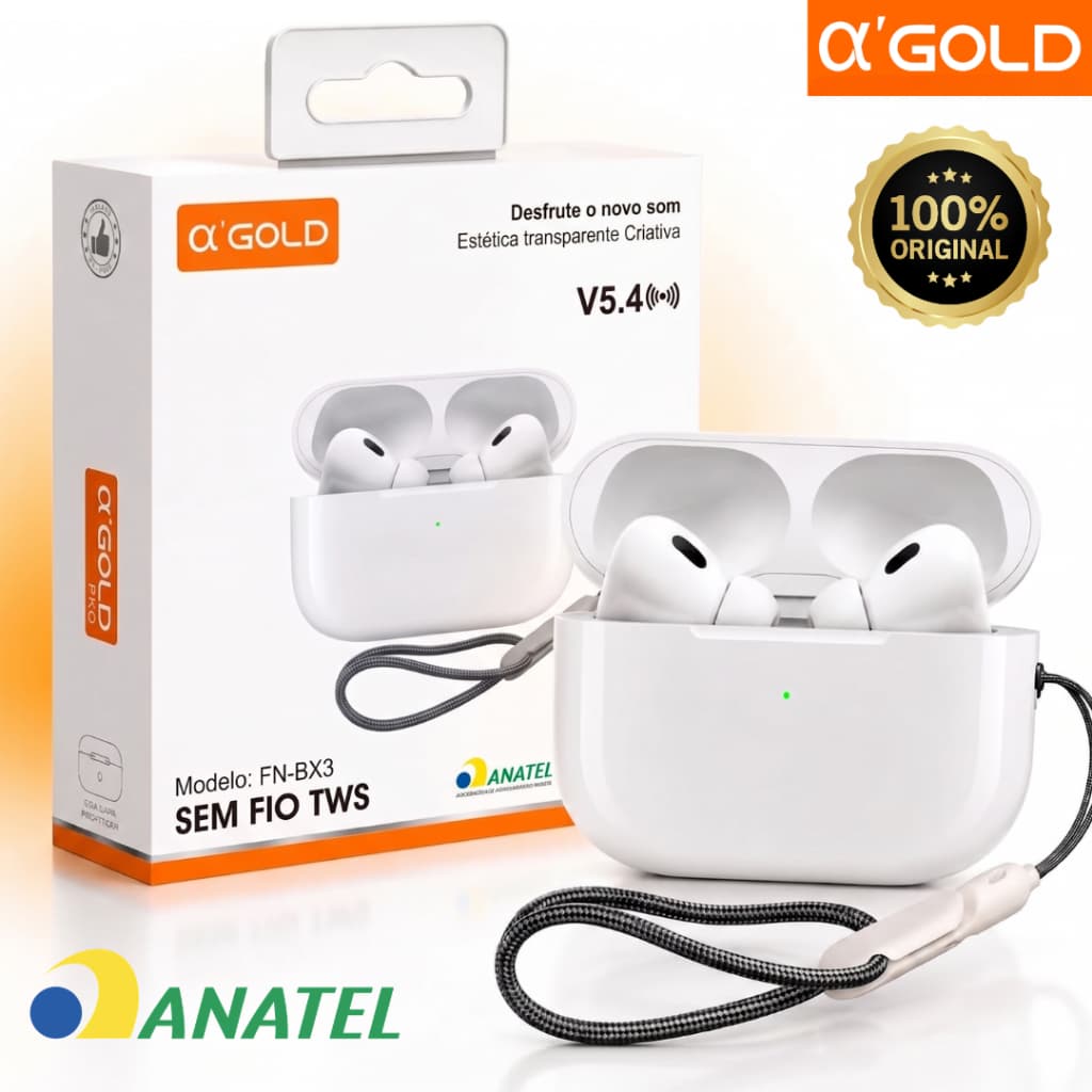 Fone de Ouvido Bluetooth 5.4 Sem Fio Pro – TWS Graves Potentes, Microfone HD, GamerEsporte