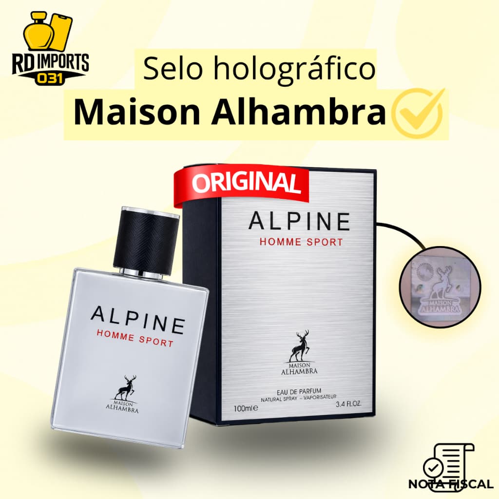 Perfume Árabe Alpine Homme Sport Maison Alhambra 100ml Masculino Original Importado Selo Holográfico