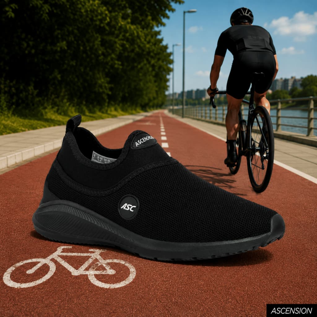 Tênis para andar de bicicleta Ascension Confortavel Sem Cadarço Fácil de Usar Leve Flexível Confortável