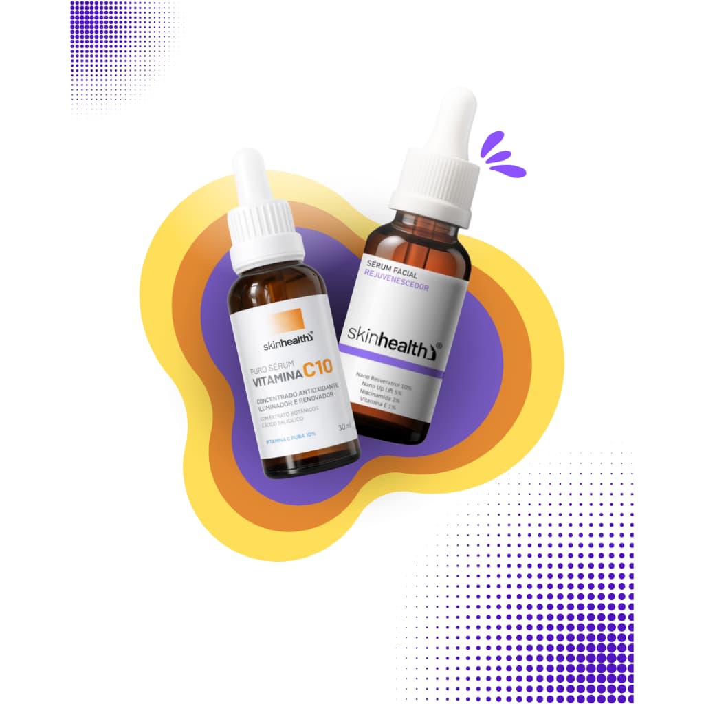Serum Facial Rejuvenescedor e Vitamina C Skin Health + Brinde ( Ebook + Curso ) Antioxidante e Hidratação Profunda