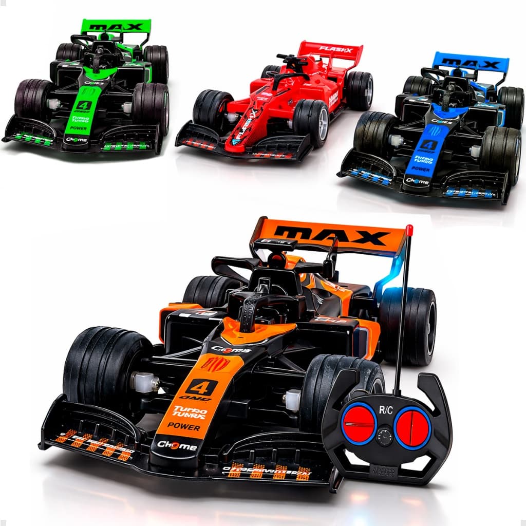 Brinquedo Carrinho Formula 1 Corrida Controle Remoto Recarregável  Diversão Garantida Laranja
