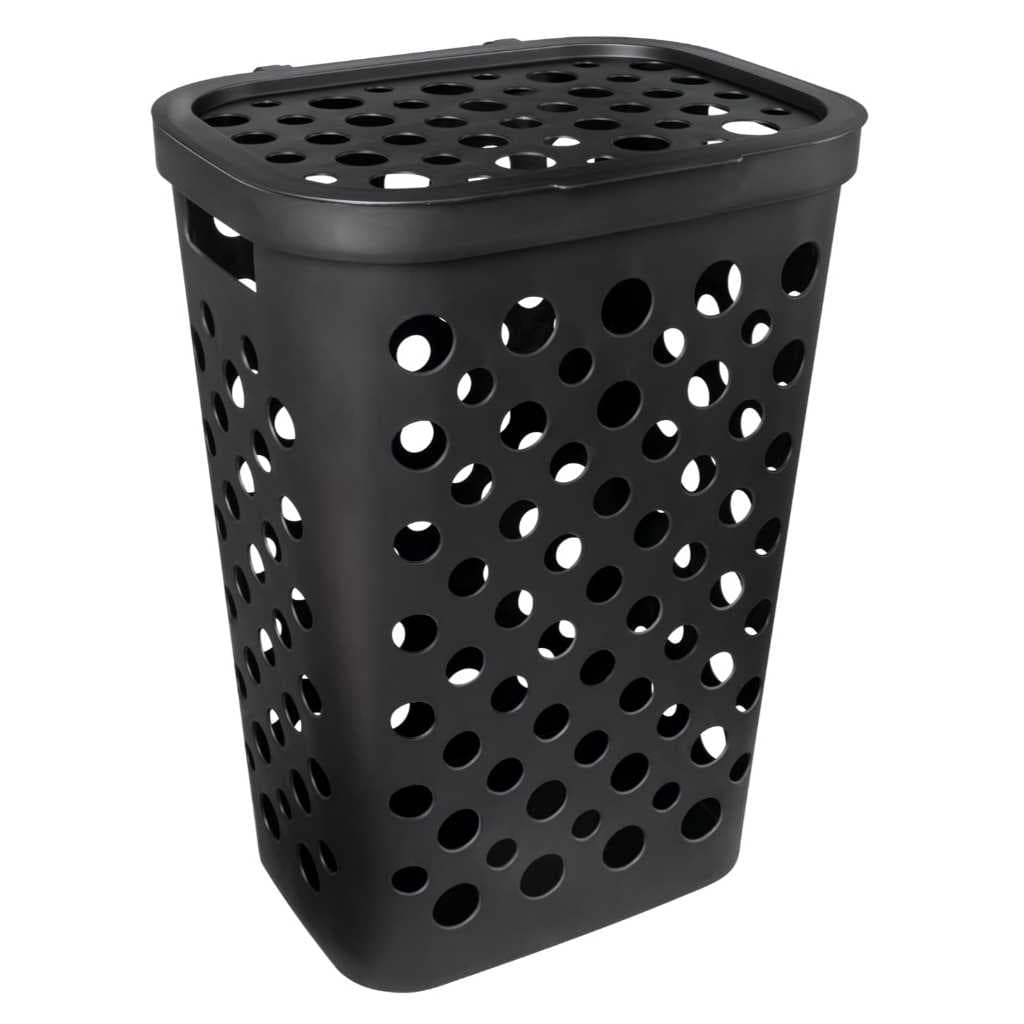 Cesto de Roupa 47 Litros Com Tampa e Alça Cesto Organizador Banheiro Lavanderia resistenteUsual Utilidades