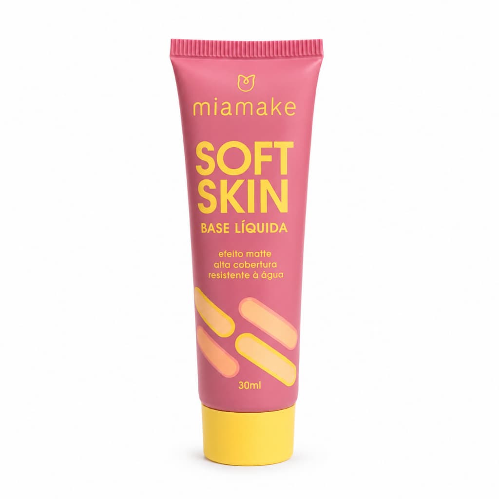 Mia Make Base Líquida Soft Skin Alta Cobertura