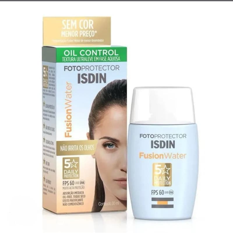 Fotoprotector Fusion Water FPS 60 - Protetor Solar Facial 30ml