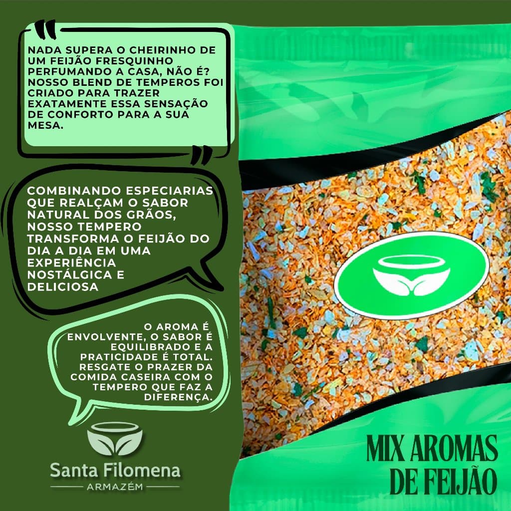 Mix de Aromas para Feijão: O segredo especial para transformar seu feijão caseiro em um prato irresistível.
