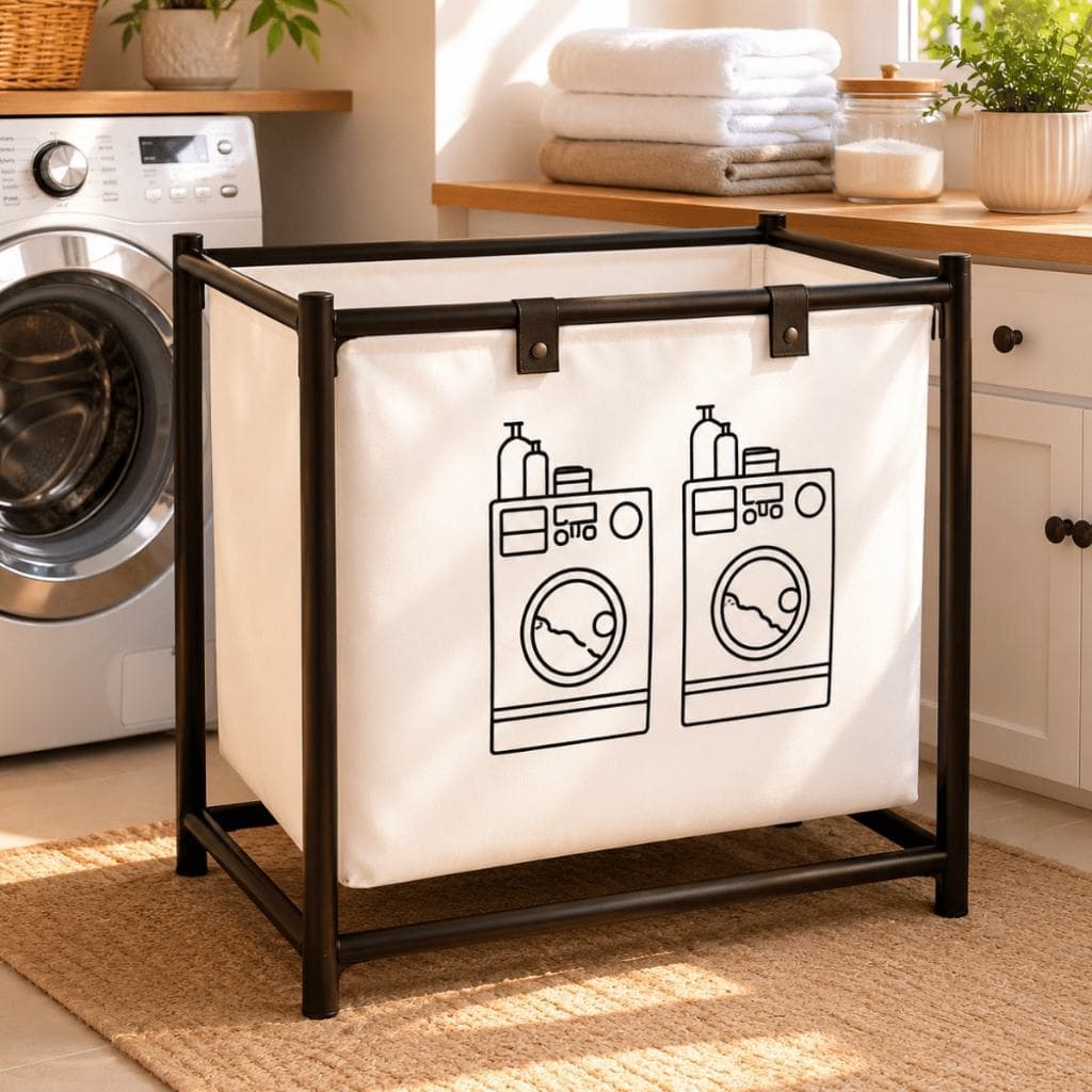 Cesto Organizador de Roupa Suja Multiuso Organizador Lavanderia Banheiro Closet Retangular