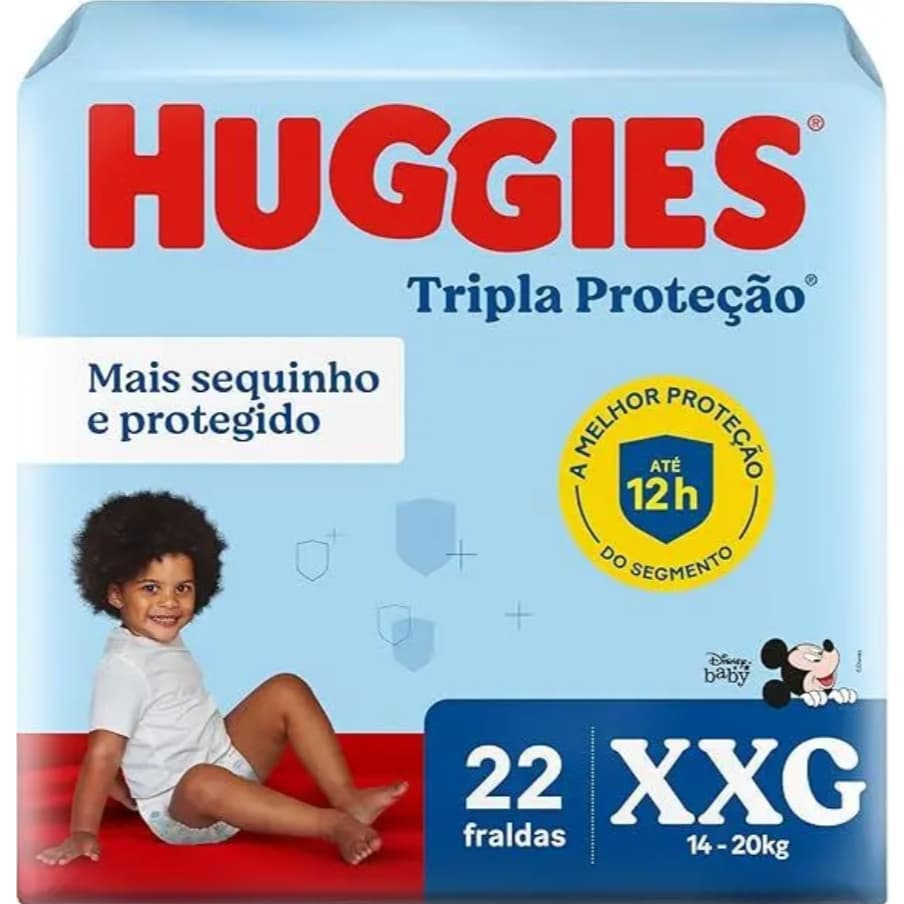 Huggies Fralda Tripla Proteção - XXG 22 Unidades