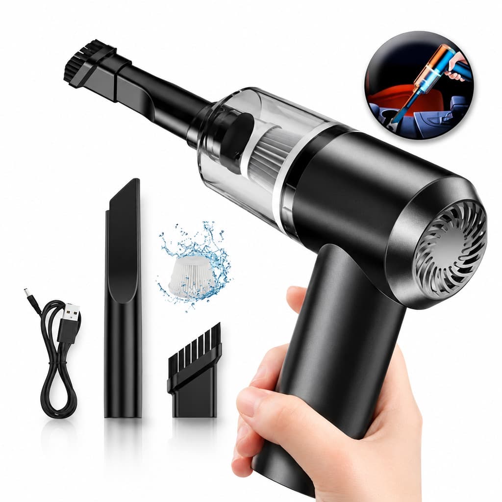 Mini Aspirador De pó Portátil Automotivo e Casa Potente Recarregável baoshi