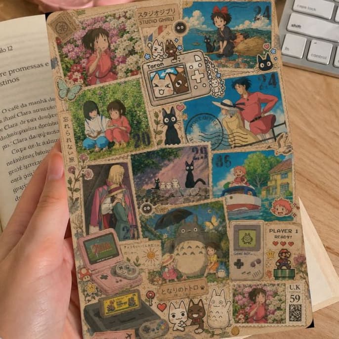Skin Card Holográfico Studio Ghibli Retrô Gamer 🎮🌸✨