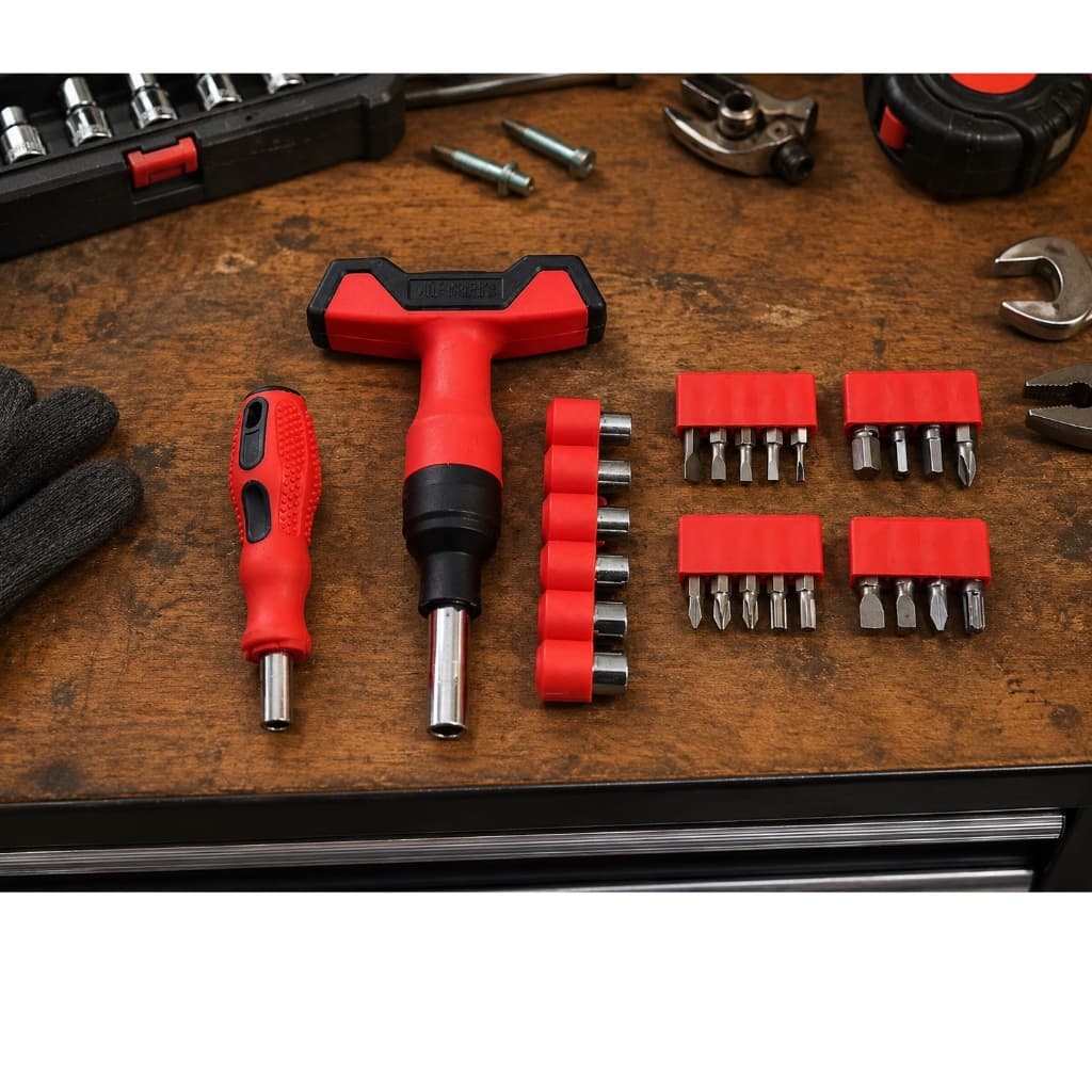 Kit Completo Ferramentas Chaves Ponteiras Manual Reparos Consertos Montagem