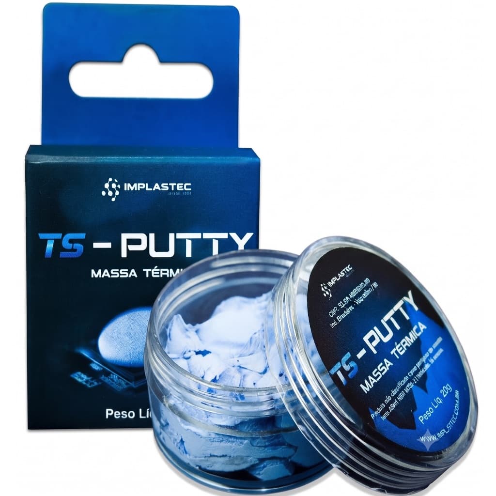 Massa Termica Implastec Ts Putty 20g 12,8 Wmk Thermal Putty para substituição de Thermal Pad