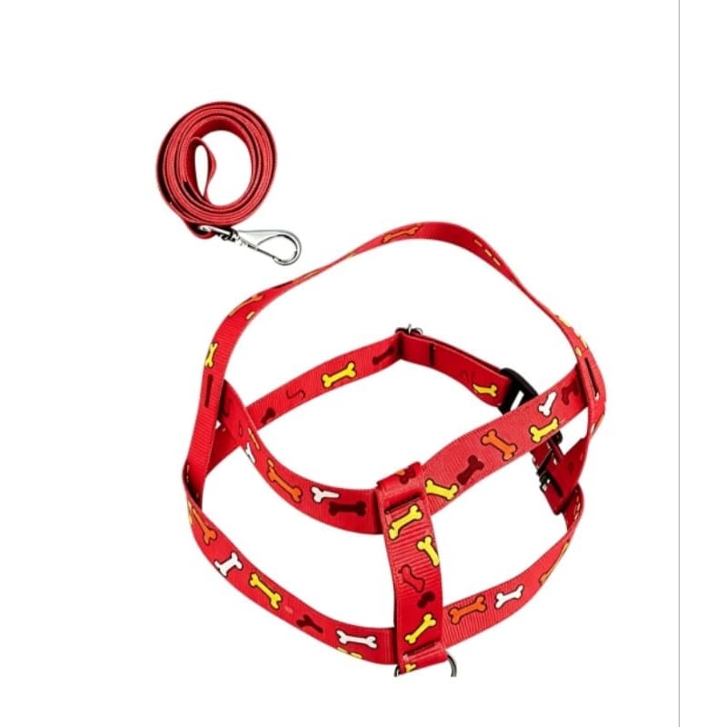 conjunto coleira peitoral de fita sedosa/estampa e guia para deixar seu pet lindo e confortável na hora do passeio
