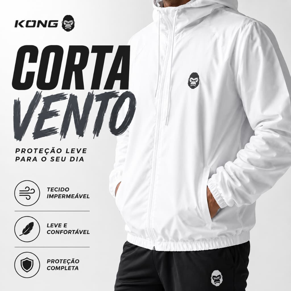 Jaqueta Impermeável Corta Vento Masculina Kong
