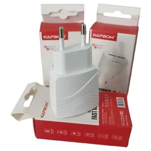 Fonte Carregador Celular 2 Entradas USB 3.1A Carregamento Rápido