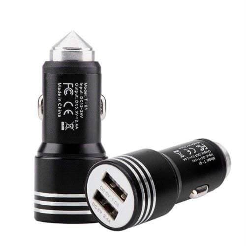 Carregador Veicular Turbo USB Duplo Alta Potência para Carro