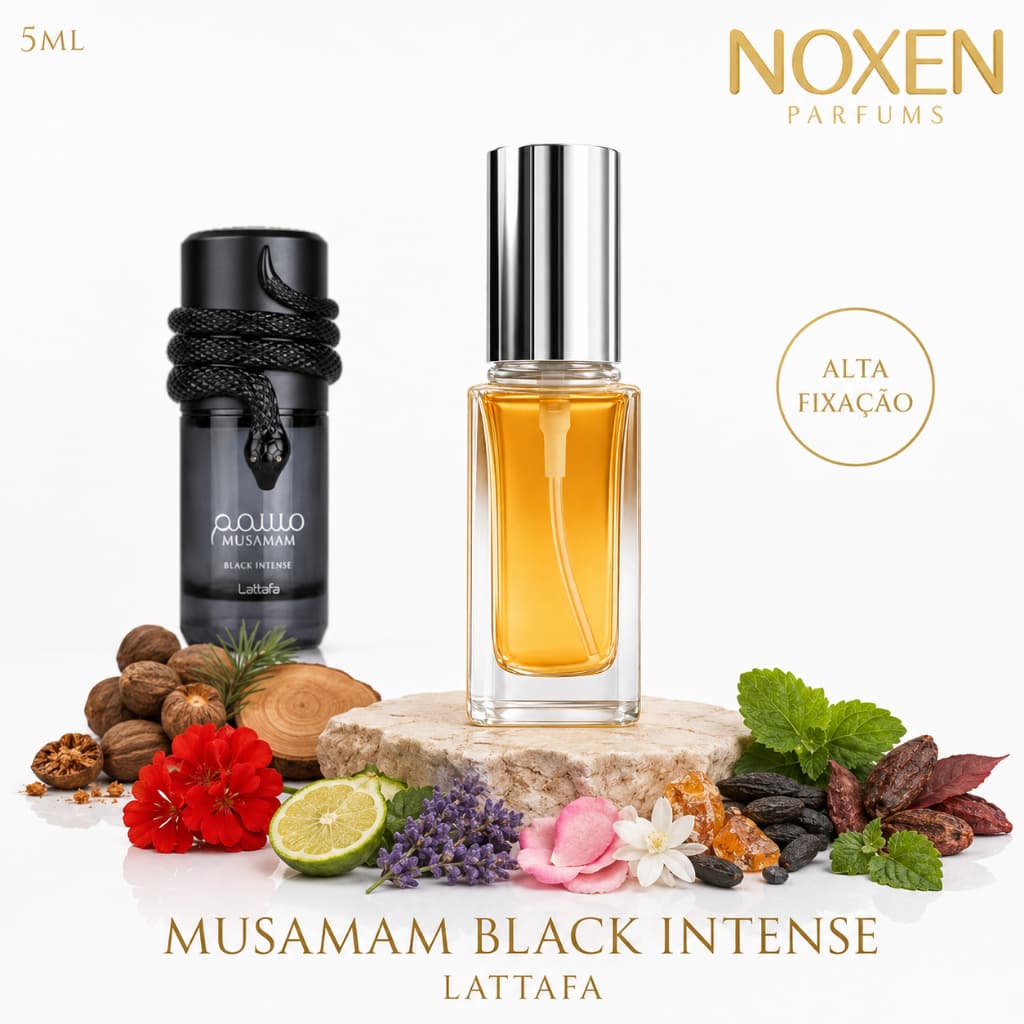 Perfume Masculino 5ml Premium Vidro Spray Musamam Black Intense Importado