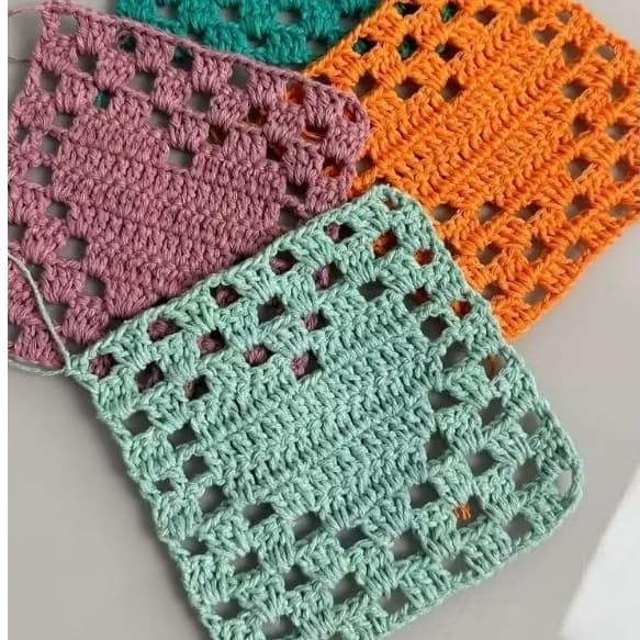 Square quadradinhos de crochê kit com 4 un