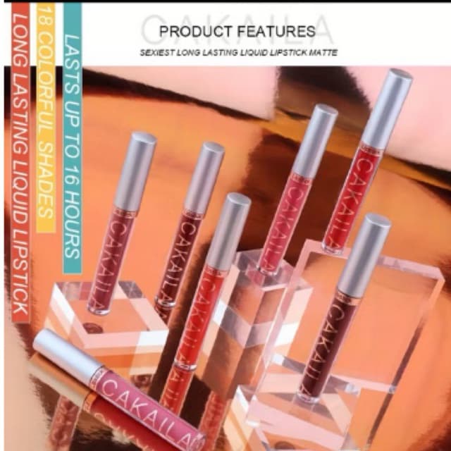 CAKAILA Matte Lipstick | Batom Líquido Matte de Longa Duração