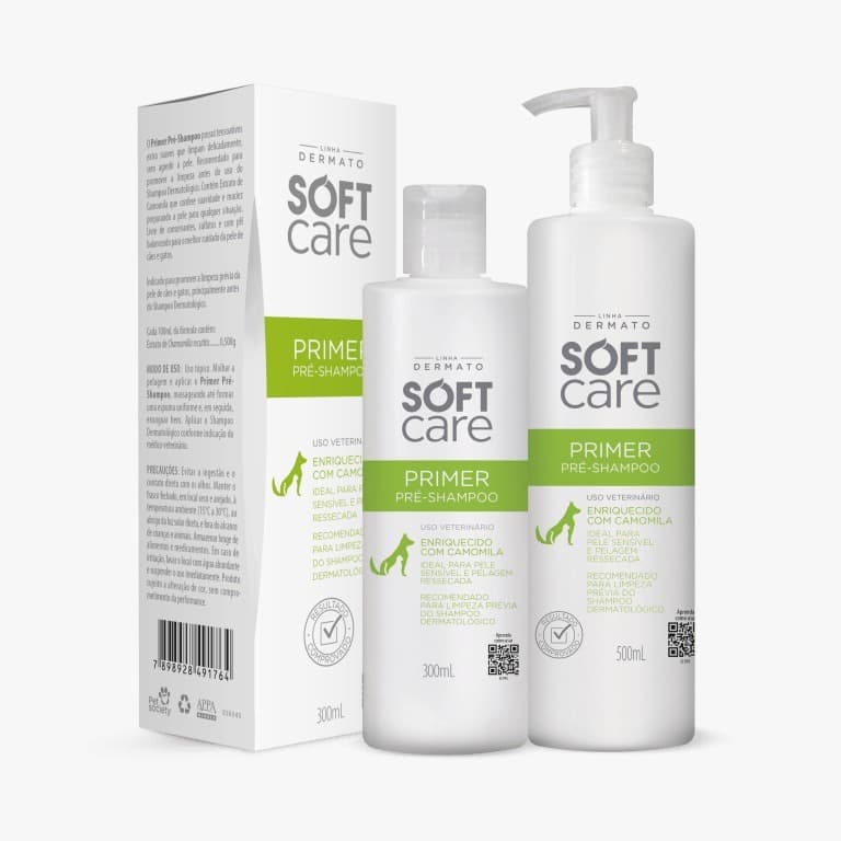 Shampoo Primer Soft Care 500ml | Pré-Shampoo para Cães e Gatos