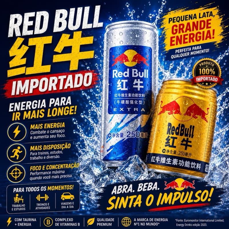 Energético Red Bull Asia Original Importado 250 ml