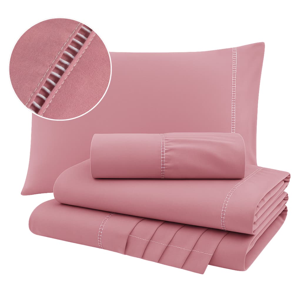 Kit Lençol 400 Fios Jogo de Cama Solteiro Casal Queen King Extra Macio Fronha Ponto Palito 02 e 03 Peças