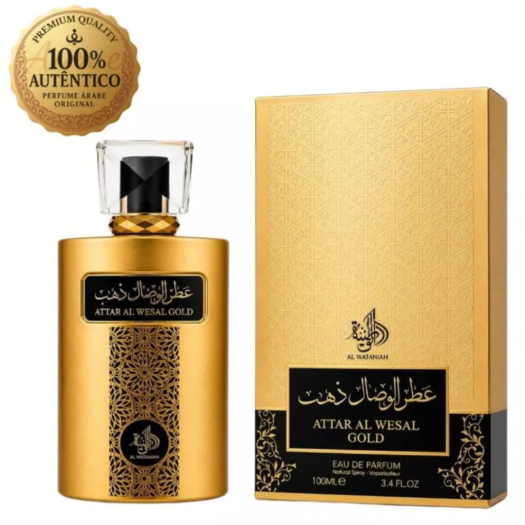 Perfume Árabe Attar Al Wesal Gold Eau de Parfum Masculino 100ml Original Importado