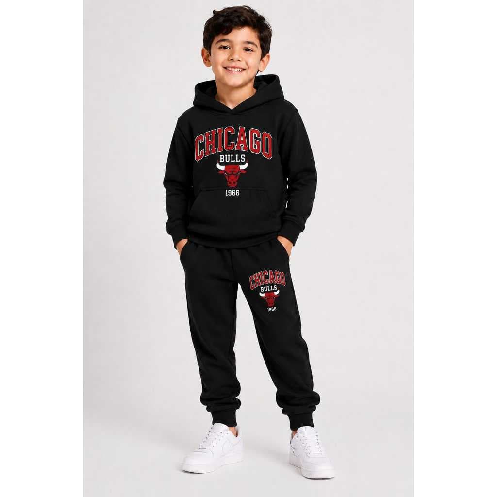 Conjunto Infantil Chicago Moletom Menino Blusa com Capuz + Calça de Moletom