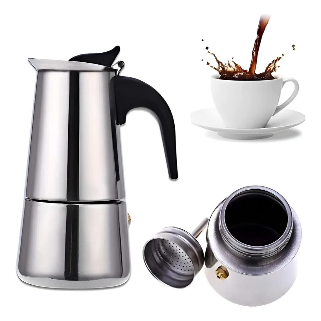 Cafeteira Italiana 6 Xicaras Expresso Moka Aço Inoxidavel