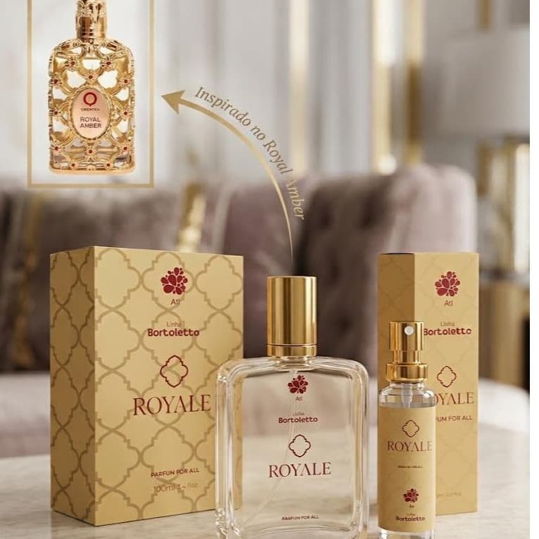 Kit Perfume Feminino Importado Royale Bortoletto Perfume de 100ml + Perfume de Bolsa 15ml