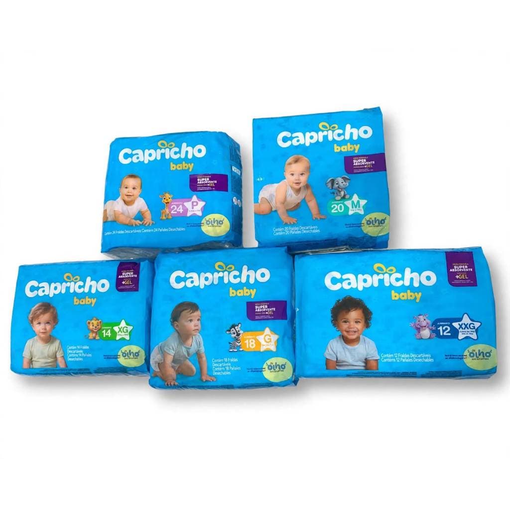 Fraldas Descartáveis - Capricho Baby Promoção Pacote Jumbinho - Todos os tamanhos