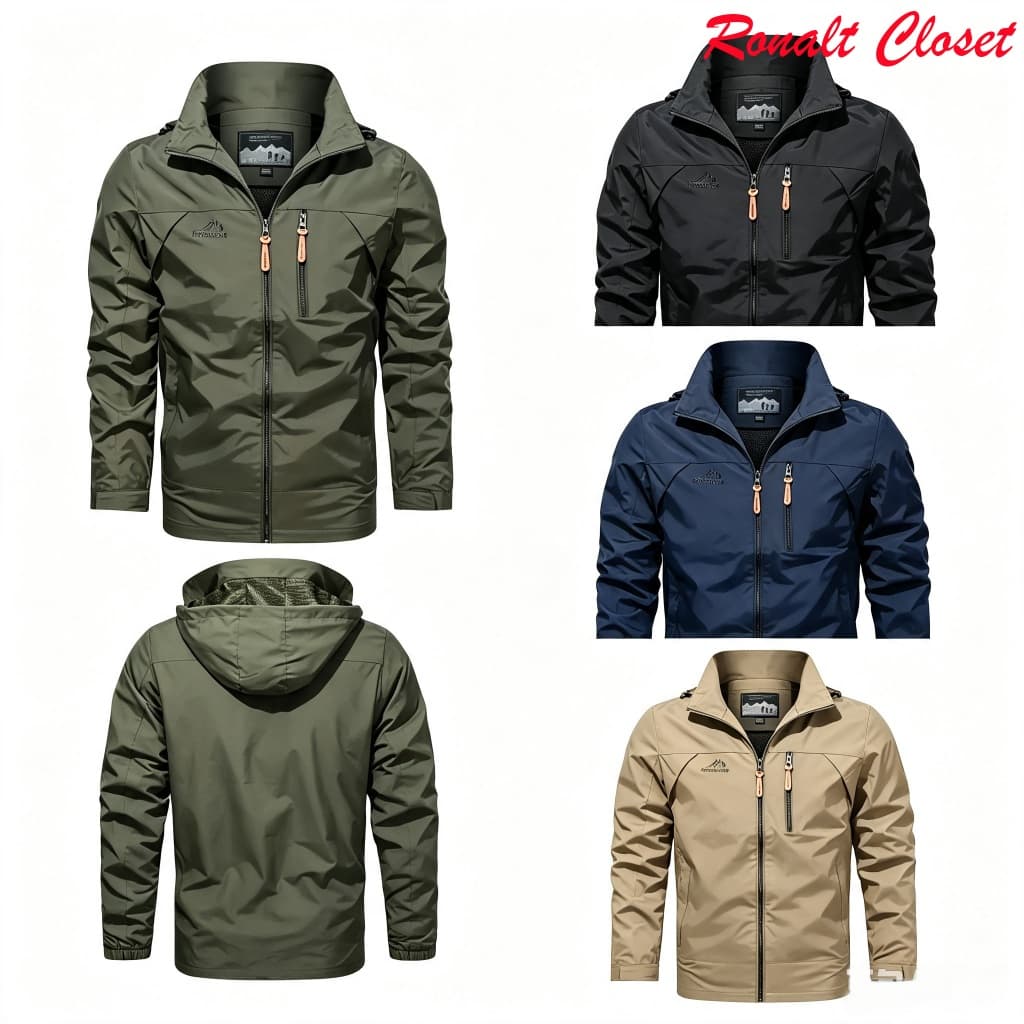 Jaqueta Tática Impermeável Masculina com Capuz À Prova de Inverno Vento e Impermeável para Caminhada ao Ar Livre