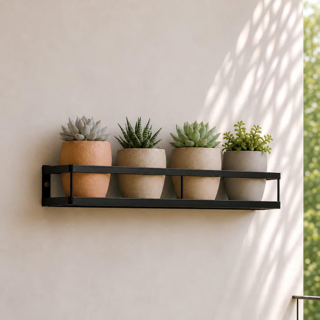Suporte Porta Vaso de Planta Parede Prateleira de Aço Floreira Jardim