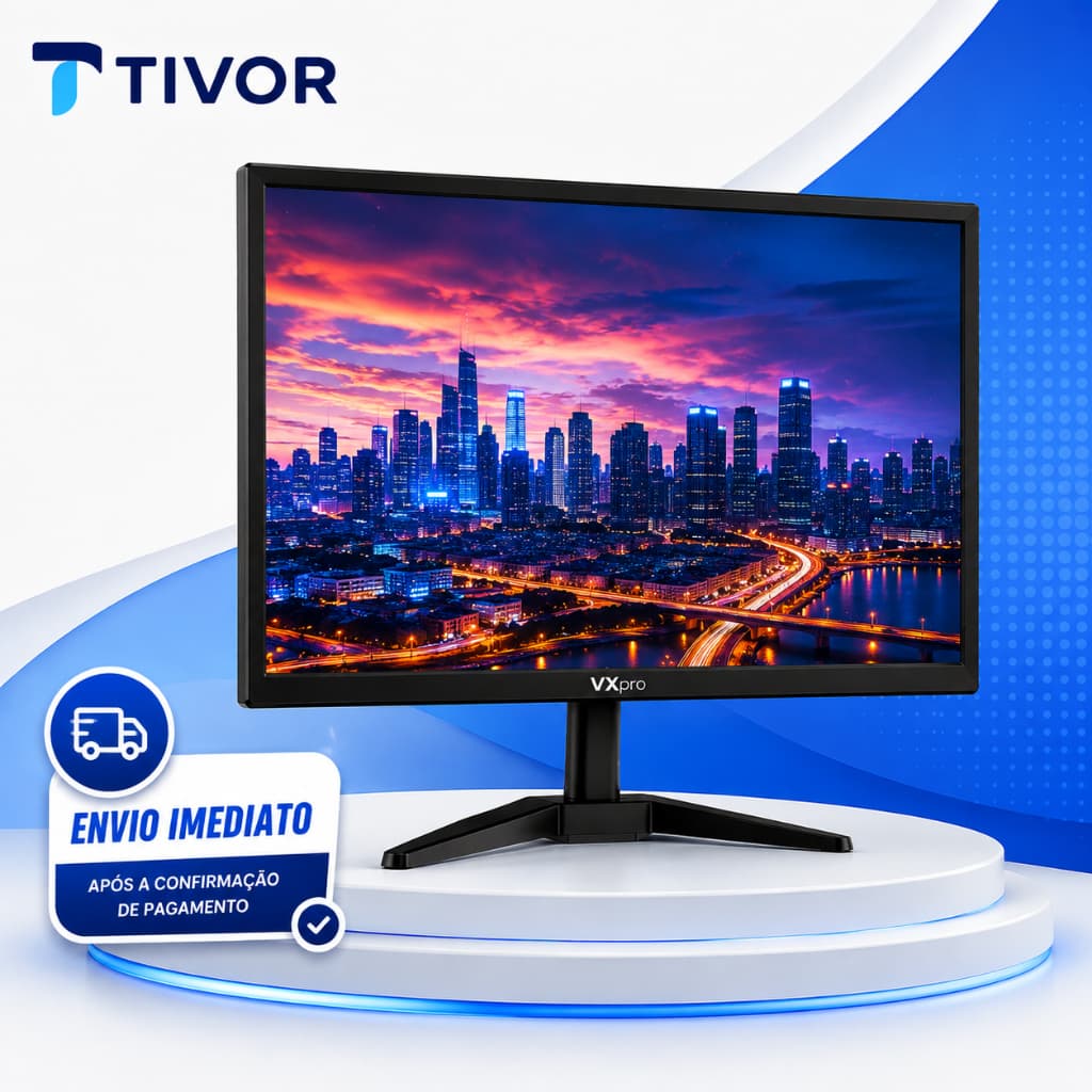 Monitor Computador Gamer VxPro 19 Led 60Hz 5ms Hdmi VGA Preto