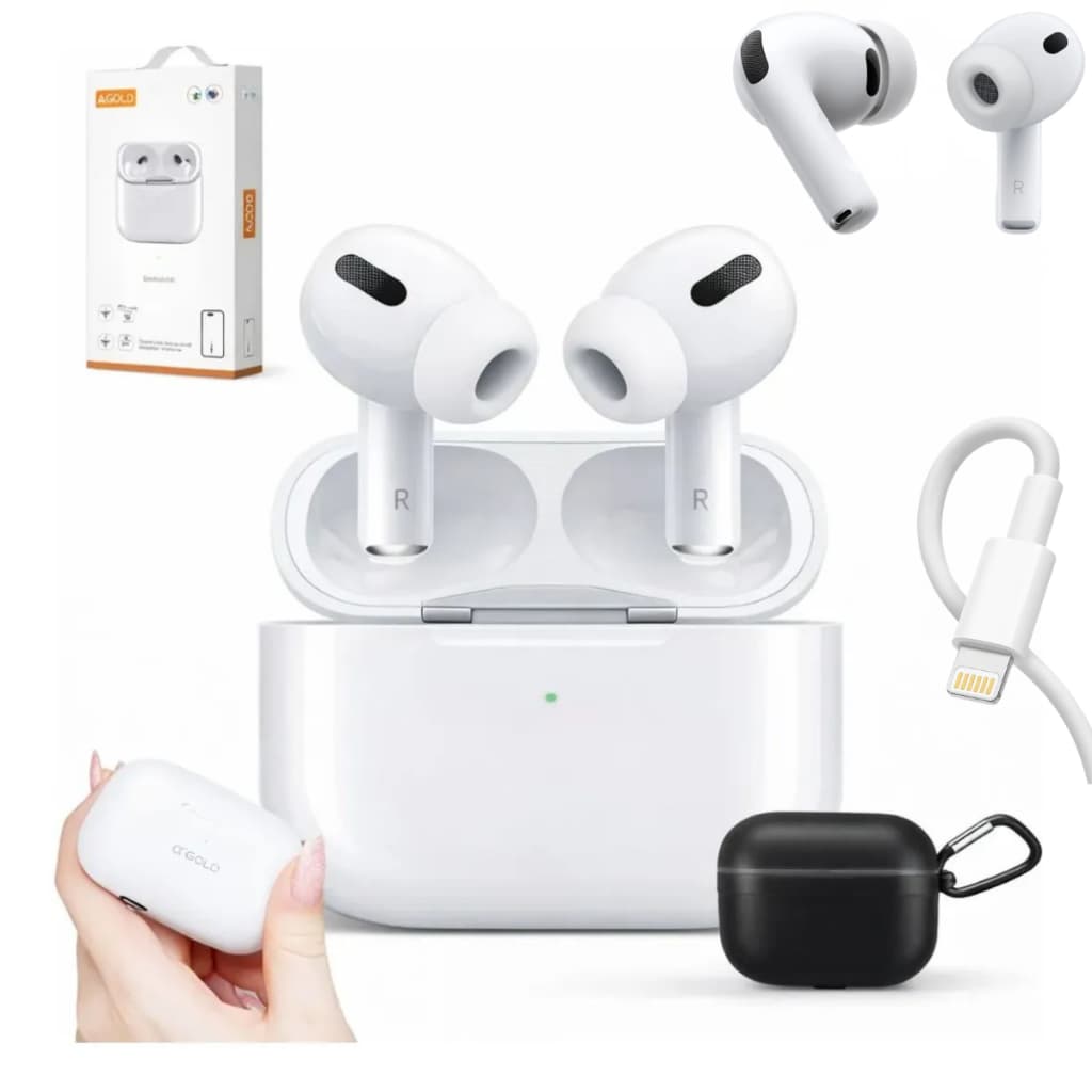 Fone Bluetooth AGold FN-BT3 TWS Sem Fio Som Estéreo Graves Fortes Bateria Duradoura