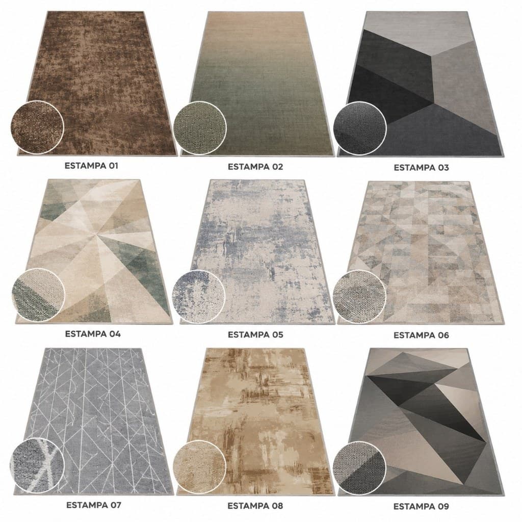 Passadeira Berlim Corttex 1,80m x 0,60m Tapete Decorativo Antiderrapante para Cozinha Sala Corredor Quarto
