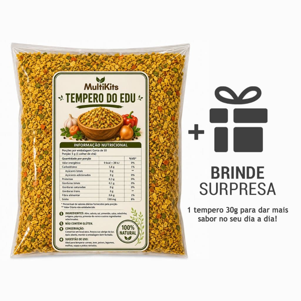 Tempero do Edu 100g - 250g | Mix de Temperos para Carnes, Frango, Arroz e Receitas