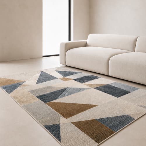 Tapete Para Sala Quarto Geométrico Luxo Moderno Grande Antiderrapante Macio Lavável Prático Oferta