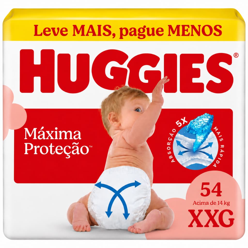 Fralda Descartavel Huggies Maxima Proteção XXG - 14 - 17kg