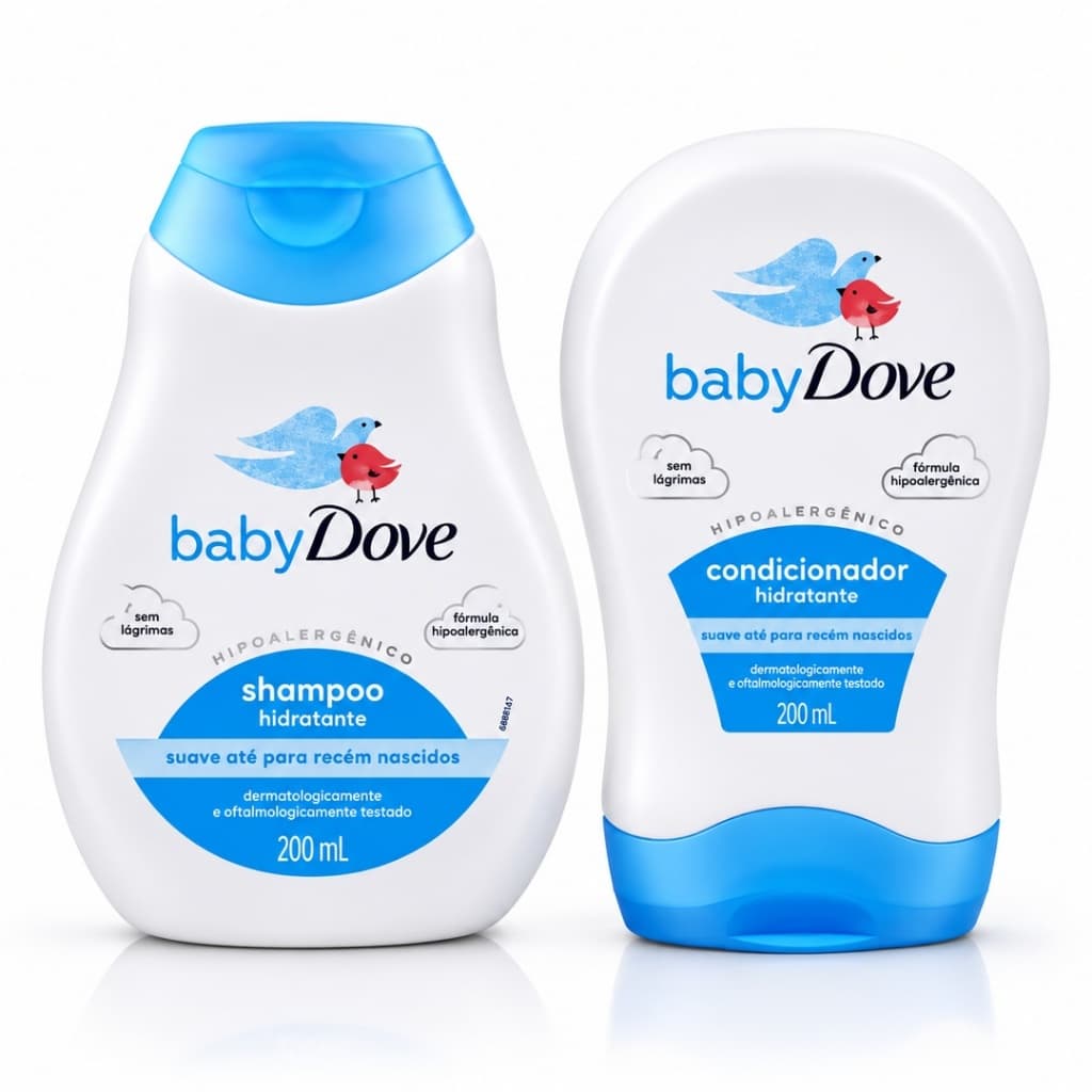 Baby Dove Kit Shampoo Hidratante 200ml + Condicionador Hidratante 200ml