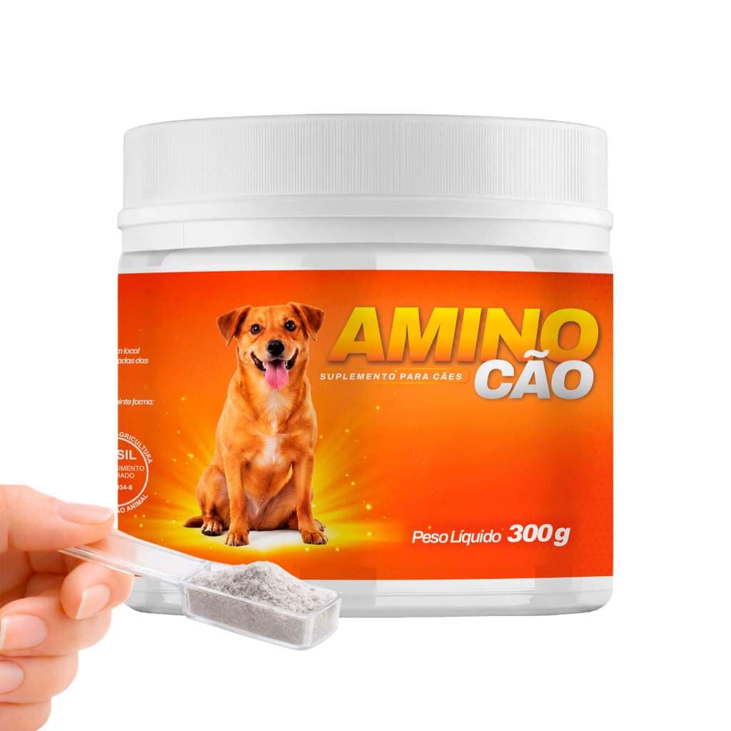 Aminocao 300g - Suplemento para Cães com Probióticos, Aminoácidos, Vitaminas e Minerais - Envio Imediato