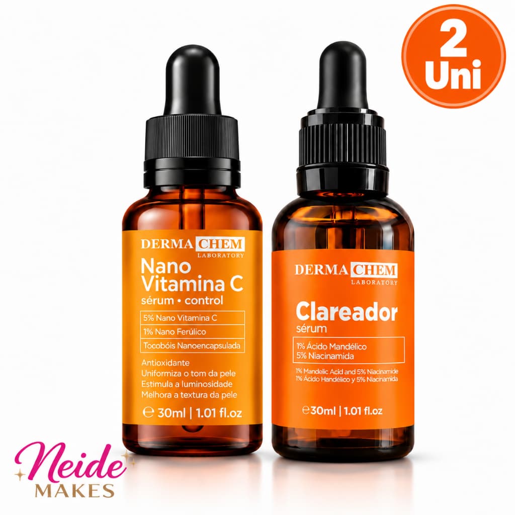 Kit Vitamina C Sérum Nano Control + Sérum Efeito Clareador 30ml Dermachem