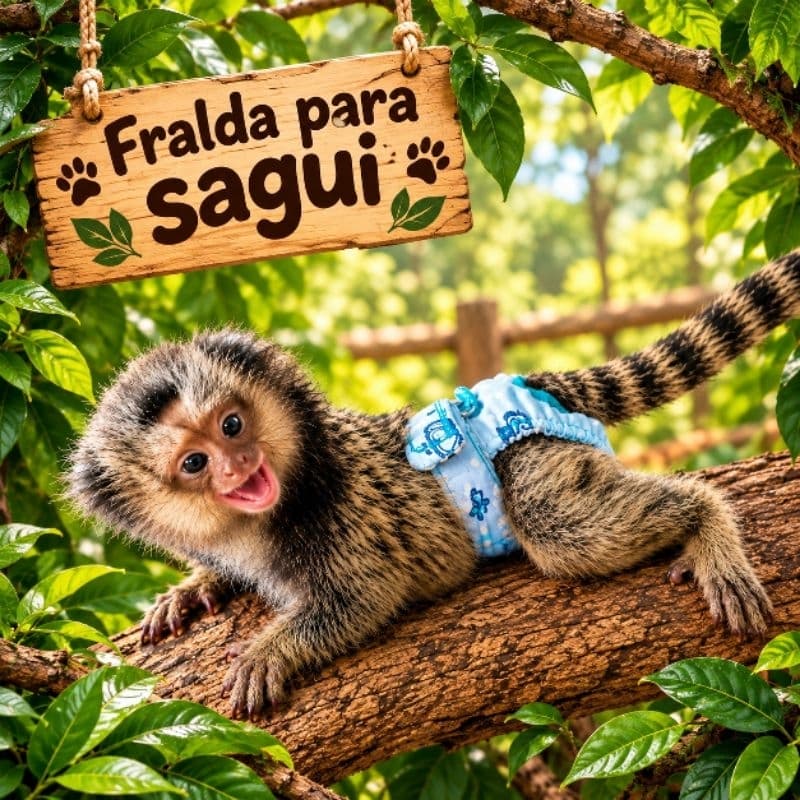 Calça plástica lavável para saguis (SEU PEDIDO SÓ SERÁ FEITO APÓS ENVIAR A FOTO DO SAGUI PELO CHAT DA LOJA)