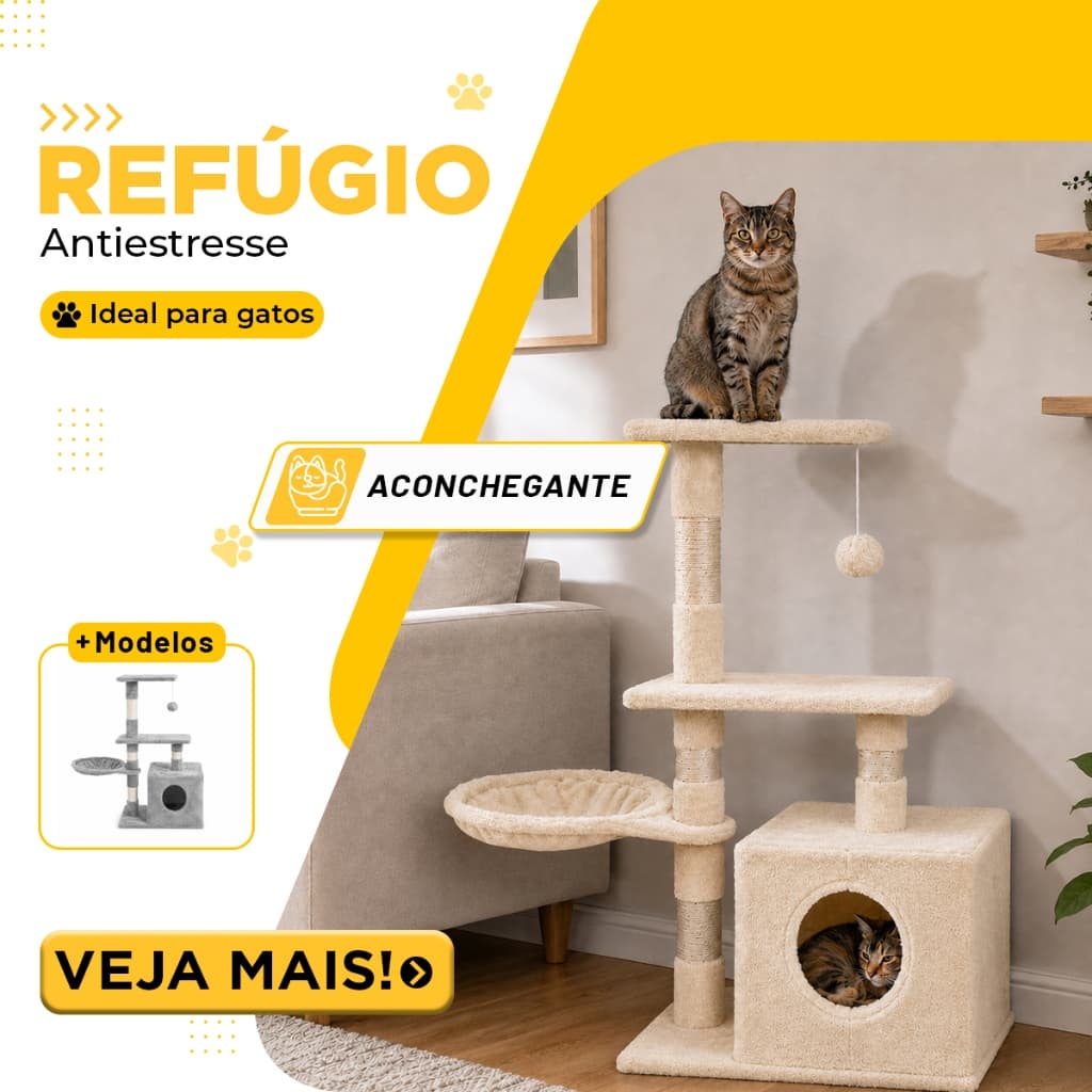 Arranhador De Gato Torre Casinha Cama Suspensa Luxuoso Brinquedo Poste Sisal Cama Toca Grande