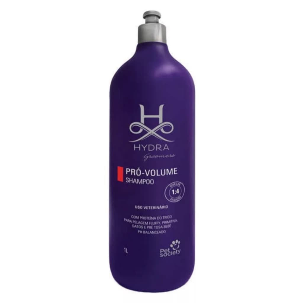 Shampoo Hydra Pro Volume 1 Litro 1:4 - Pet Society Shampoo Para pet 1 Litro Pet Society
